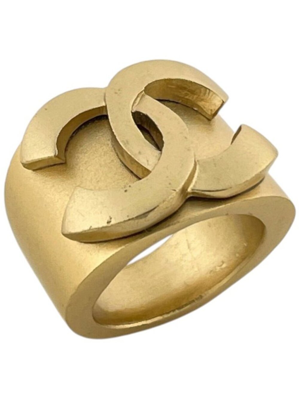 Chanel Ring CC Logo Gold Plated